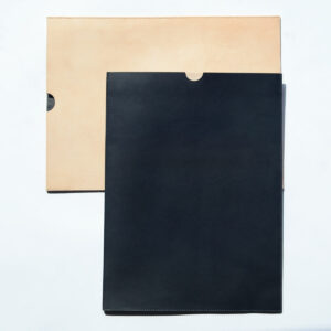 Laptopsleeves-pflanzlich gegerbtes Leder-schwarz-Naturleder